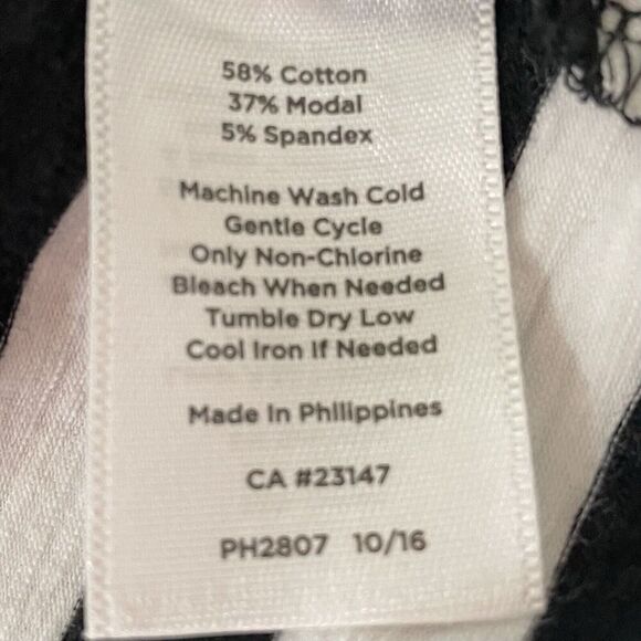 Talbots Striped Maxi Faux Wrap Waist Tie Dress Size Medium Black White C… - Picture 6 of 6